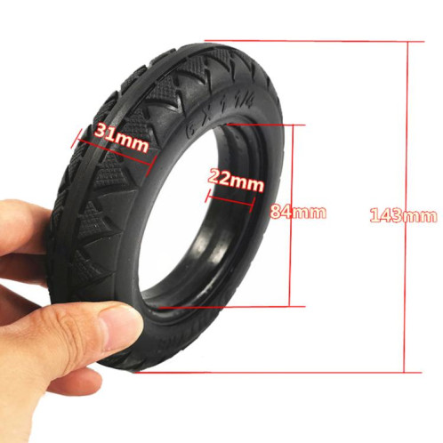Pneu épais pour mini-trottinette électrique 6 x 1 1/4, style : pneu plein anti-crevaison SH4704765-05